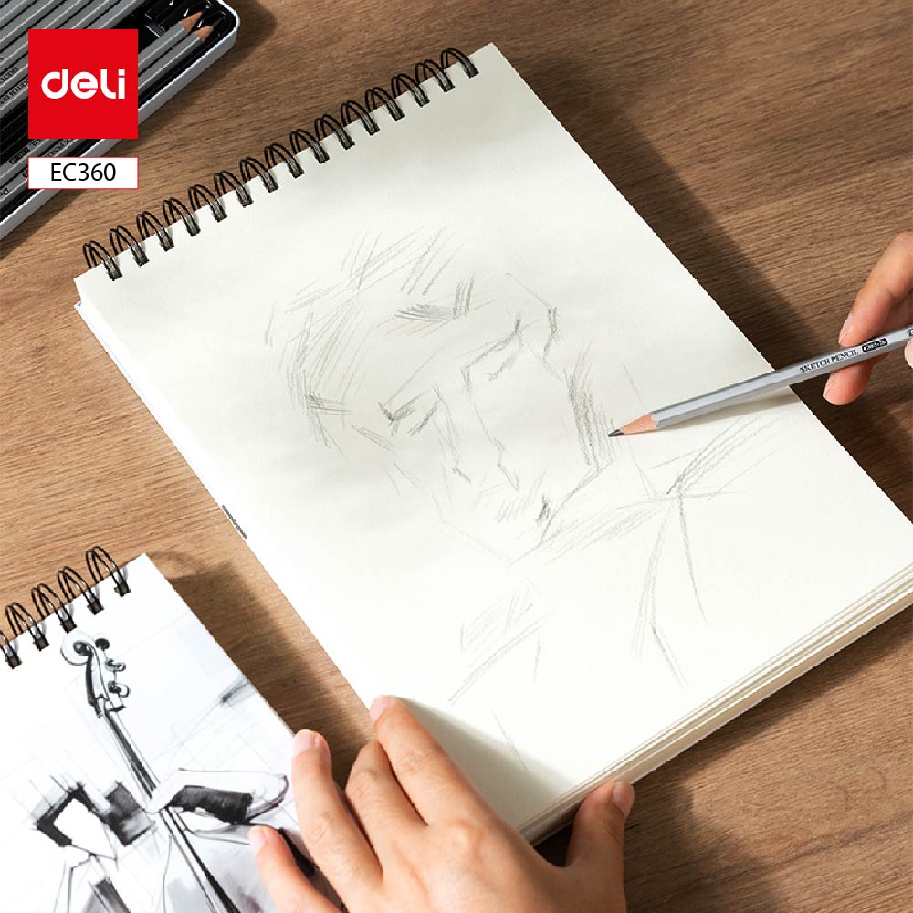 ديلي دفتر رسم - 60 صفحة  - A4 - g 160 غرام  - سلك علوي - أبيض - EC360